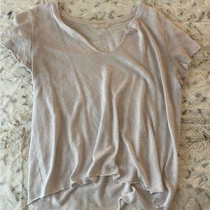 Project Social T V-Neck Textured T-Shirt in White